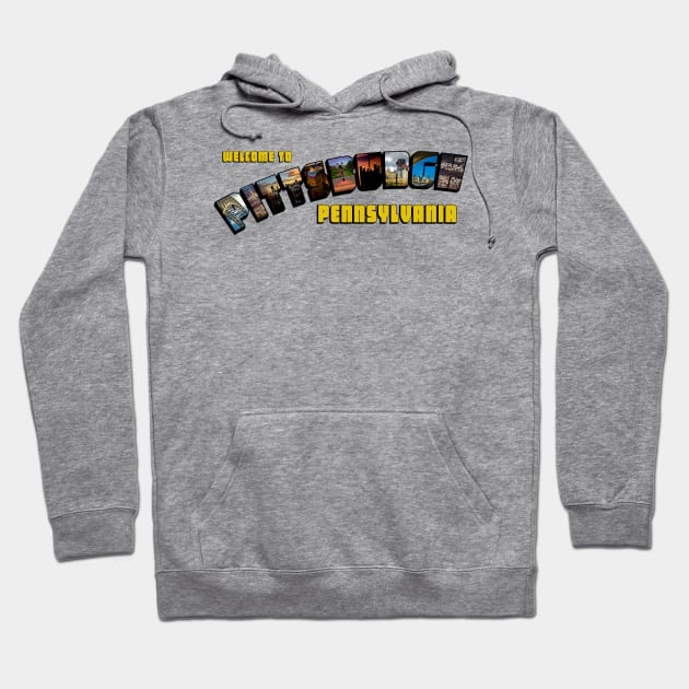 PITTSBURGH POST CARD Hoodie by JFPtees